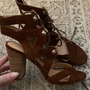 Barely Worn Brown Strappy Sandals